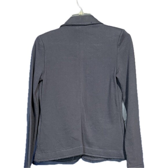 Tommy Hilfiger Blue Knit Blazer Crest Patch Raw Hem Sz Women Sz XS - Picture 2 of 5